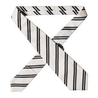 Dolce & Gabbana Ties, female, Multicolor, Size: ONE SIZE Striped Silk Adjustable Necktie