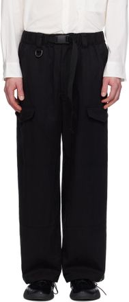 Yohji Yamamoto Wide Trousers, male, Black, Size: M Sporty Yohji Yamamoto Wide Trousers, male, Black, Size: M Sporty