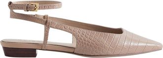 Reiss Freya Slingback Leather Ballerina Flat