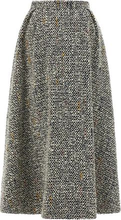 Alessandra Rich Gonna midi con decorazione - Nero