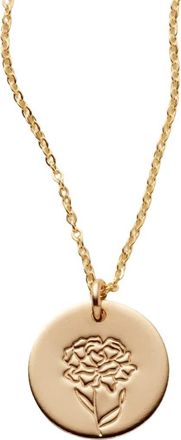 Made by Mary January Birth Flower Necklace in Gold Filled at Nordstrom, Size Medium