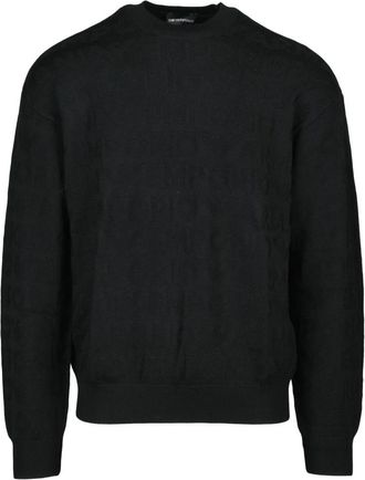 Emporio Armani Maglia - Heren - Ronde hals truien - Zwart - S - Wol - Truien & Vesten