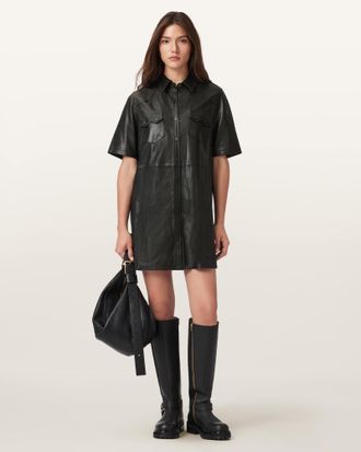 AllSaints Rock Leather Dress