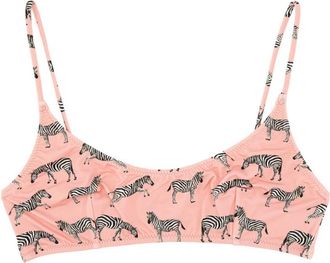 MC2 Saint Barth Pink Animal Print Bikini Top Swimwear