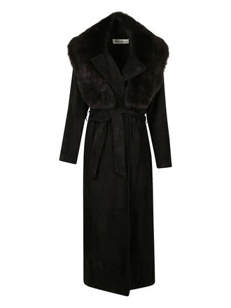 Nour Hammour Briona belted coat - Black