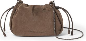 Brunello Cucinelli Suede mini Mellow Bucket bag in Light Brown at Nordstrom