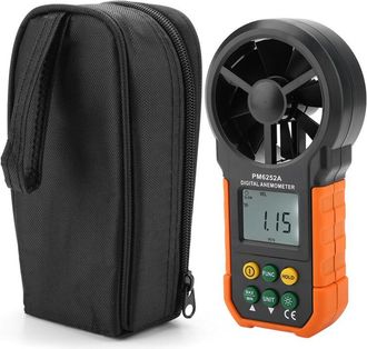 OEM Anem&oacute;metro Digital Port&aacute;til Pm6252a: Medici&oacute;n Precisa De Velocidad Del Viento Y Volumen De Aire, Pantalla Lcd Retroiluminada Con Carcasa Negra