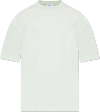 Off-white T-shirt met logo - Heren - T-shirts - Groen - S - Katoen - Tops