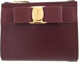 Ferragamo Bordeaux Leather Wallet (Bi-Fold) (Pre-Owned)