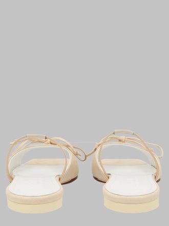 Maison Margiela Slingback with Bow Detail Sandals - Beige