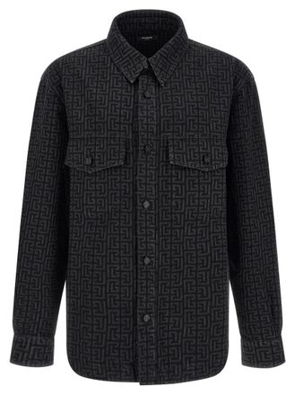 Balmain Black Regular Logo Shirt