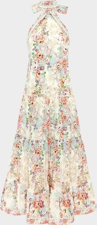 Aqua Blu Australia Evelyn Backless Halter Maxi Dress