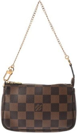 Louis Vuitton Damier Brown Damier Canvas Pochette Pouch (Pre-Owned)
