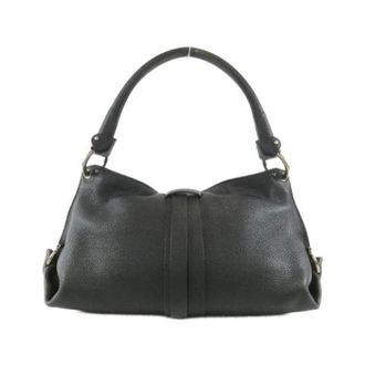 Ferragamo Pre-owned Leren Schoudertas - Dames - Pre-owned - Zwart - Maat: ONE Size Leer