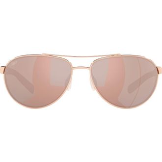 Costa 57mm Fernandina Polarized Sunglasses in Rose Gold /Copper Silver 580P at Nordstrom