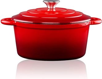 Alpina Cacerola Alpina Rojo Hierro Fundido 3,8 L &Oslash; 24 X 11,8 Cm