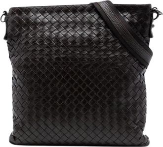 Bottega Veneta Pre-owned Geweven Crossbodytas - Dames - Vintage Schoudertas - Bruin - ONE Size - Leer - Vintage
