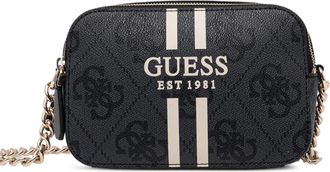 Guess Co mini Noelle monogram cross body bag - women - Polyurethane - One Size - Black