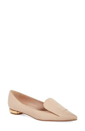 Bells & Becks Lia Pointed Toe Loafer in Nude at Nordstrom, Size 40.5