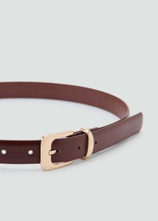 Mango Cintura fibbia quadrata marrone - Donna - XL - MANGO