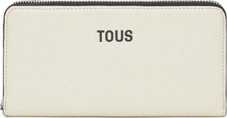 Tous Portafoglio con zip - Bianco