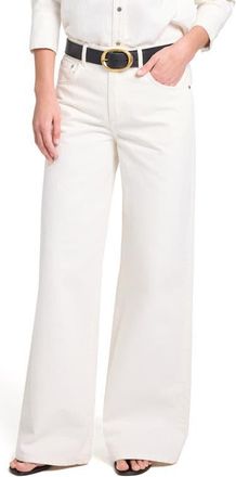 TWP Tiny Dancer Mid Rise Wide Leg Jeans in White at Nordstrom, Size 23