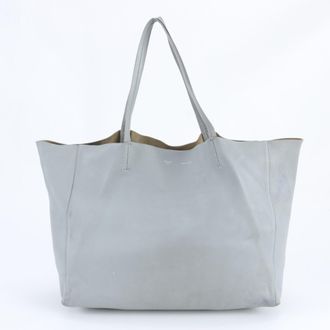 Celine Blue Light Blue Leather Handbag Tote Bag (Pre-Owned)