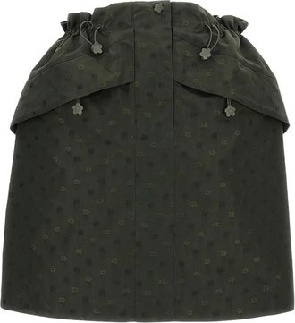 Cecilie Bahnsen Delina Skirt - Dames - Korte rokken - Groen - XS - Katoen - Rokken