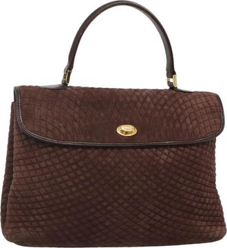 Bally Handbag Quilted Suede Suede Handbag (Pre-Owned)