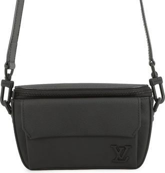 Louis Vuitton Black Noir Cuir Ombre Leather Handbag Shoulder Bag (Pre-Owned)