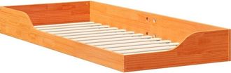 vidaXL Floor Bed Frame Wax brown 100 x 220 cm Solid pine wood Vidaxl