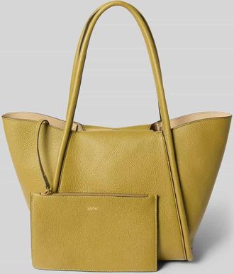 Abro Abro Tote Bag aus echtem Leder Modell Willow in Oliv, Gr&ouml;&szlig;e 1