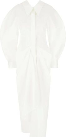 Givenchy Shirt Dresses, female, White, Size: M Slashed Long Shirt Dress