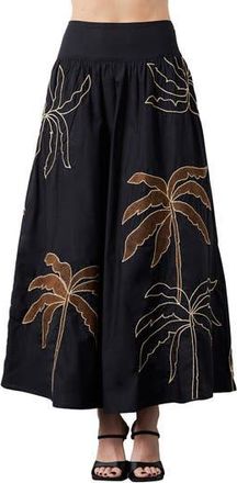 Ciebon Nuri Maxi Skirt in Black/Brown at Nordstrom Rack, Size X-Small
