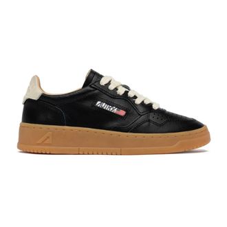 Autry Medalist Low - Dames - Sneakers - Zwart - 35 EU - Leer - Schoenen