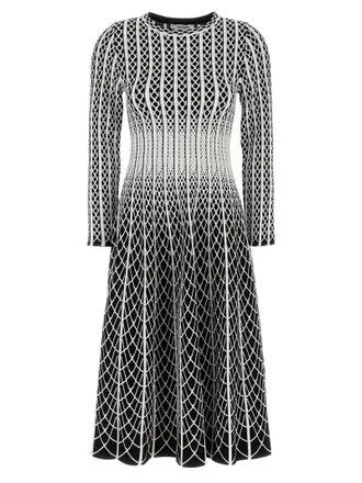 Antonino Valenti Bicolor Viscose Midi Womens Skirt