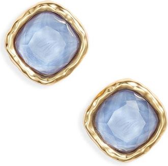 Karine Sultan Bezel Glass Stud Earring in Gold at Nordstrom