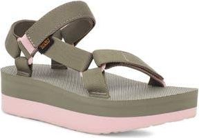 Teva Universal Platform Sandal in Olive/Whisper at Nordstrom Rack, Size 10