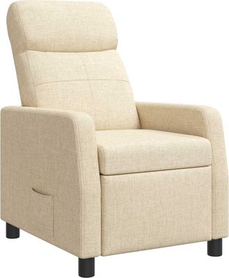 vidaXL Recliner Crema Tela Vidaxl