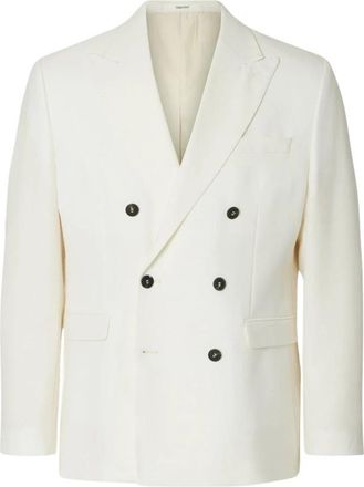 Selected Reg Beck Wool Blend Blazer - Heren - Blazers - Wit - 3XL - Wol - Jassen