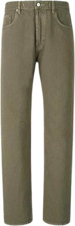Jacquemus Straight Leg Jeans - Mid Rise - Vintage Washed Denim - Dames - Regular Fit Jeans - Groen - W29 - Denim - Jeans