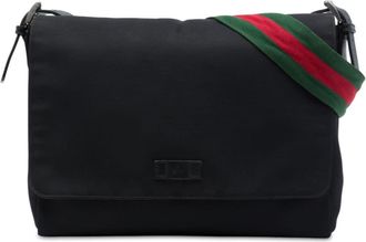 Gucci Pre-owned Gucci Techno Canvas Web Flap Messenger Bag Unisex RXU3B9CE6QNZZN0Y