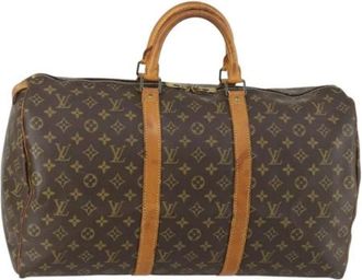 Louis Vuitton Pre-owned Weekend Bags, female, Brown, Size: ONE SIZE Pre-owned Canvas Weekend Bag
