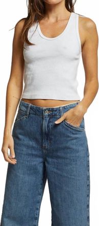 perfectwhitetee Blondie Structured Rib Bra Friendy Tank In White