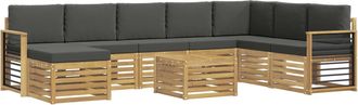 vidaXL Set Divani Legno Di Acacia Massello Vidaxl