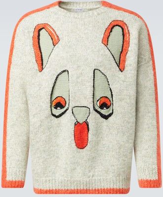 Loewe x Louis Wain - Pullover in misto lana e mohair