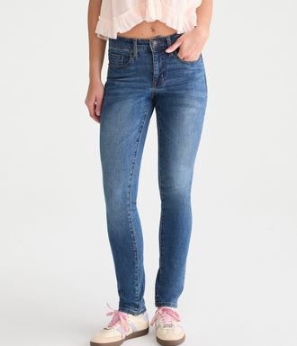 A&eacute;ropostale Womens Mid-Rise Skinny Jean
