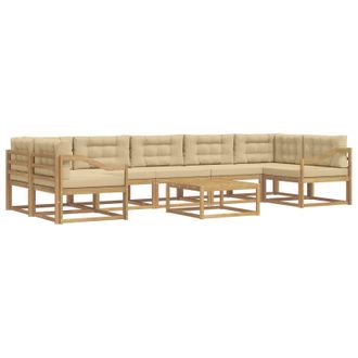 vidaXL Conjunto De Sof&aacute;s De Exterior Con Coj&iacute;n 6 Pcs Y Beige Vidaxl
