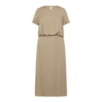 Mos Mosh Midi Jurken - Dames - Casual kleedjes - Beige - L - Kleedjes