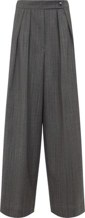 Dries Van Noten Womens Pamplona Pants - Grey Wool - Size EU 36 (Womens)